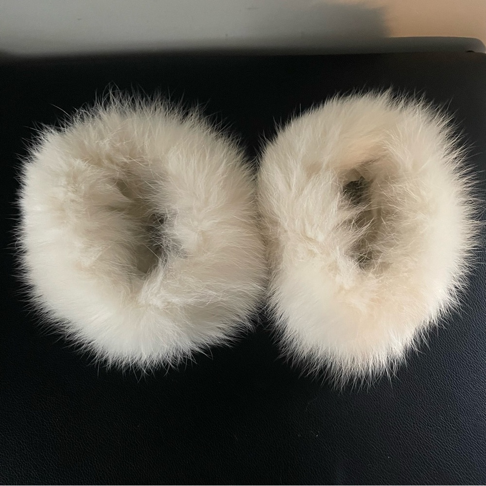 White Fur Cuffs